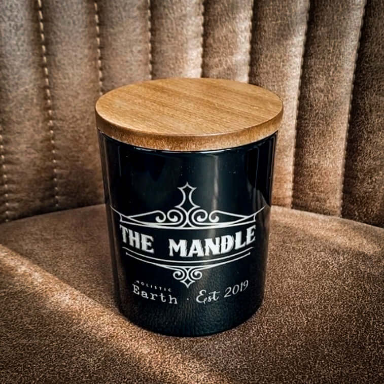 A black saloon style Mandle aka Man Candle.